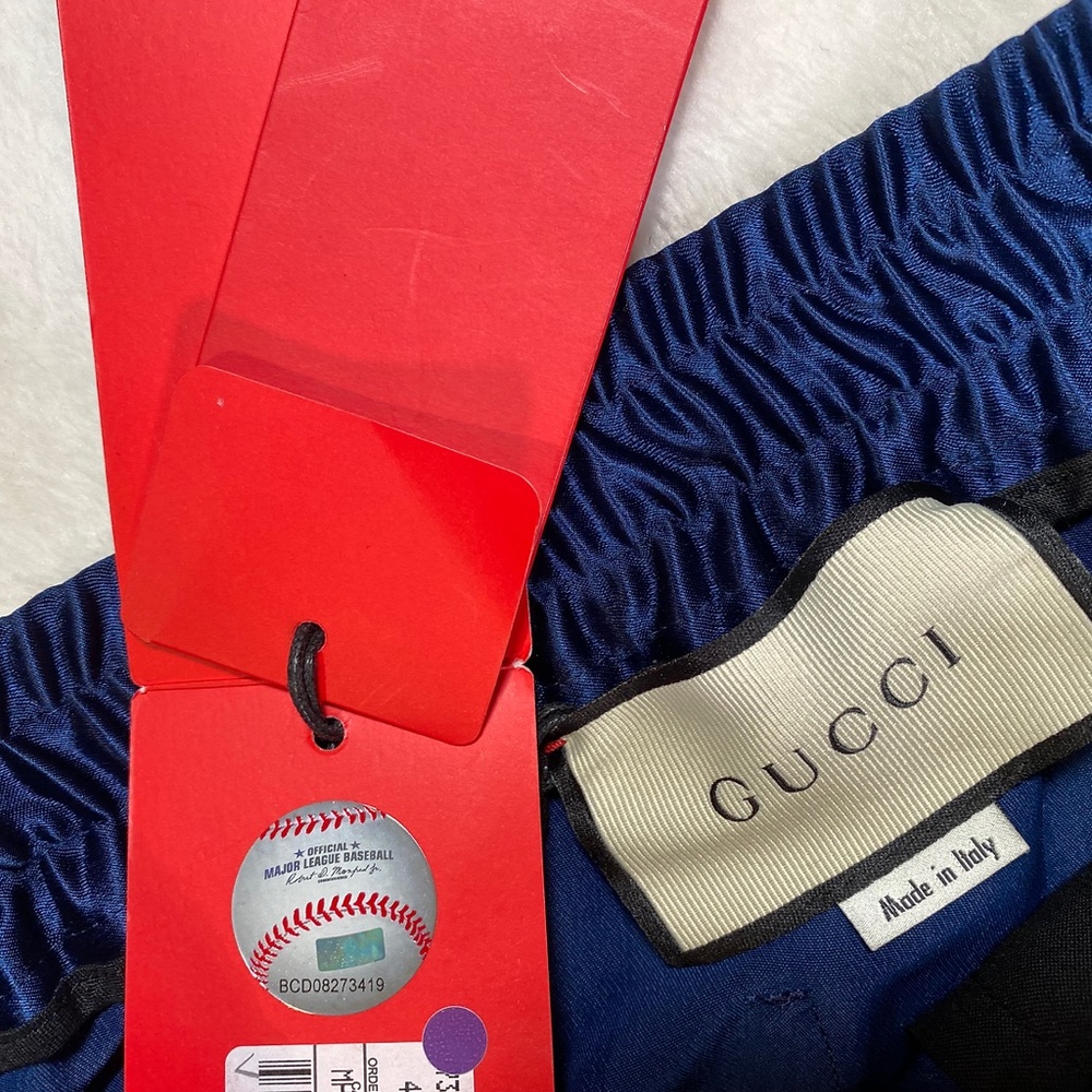 Gucci Men's Blue Ny Yankees Edition Patch Lounge Pants - Picture 6 of 14